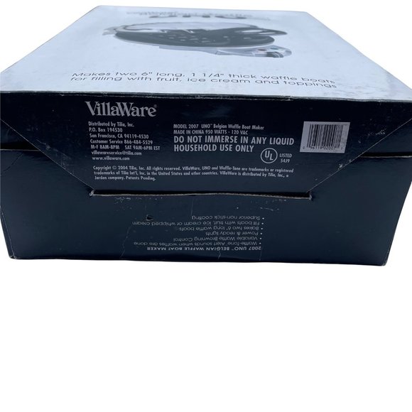 villaware uno belgian waffle boat maker v2007